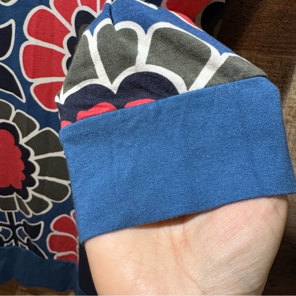 Boden Women's Funky Flowers Retro Floral 3/4 Sleeve Jersey Dress Tunic size 6 - Picture 4 of 8